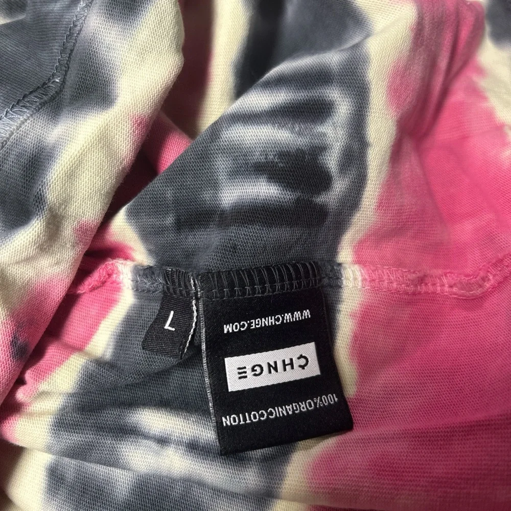 CHNGE Pink and Black Tie-Dye Butterfly Tee - Picture 3 of 4